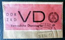 1965: Dienstmarke 1A, Vertrauliche Dienstsache, Gestempelt SÖMMERDA (26.6.65) - Lesen - Service