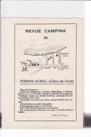 REVUE CAMPING 135 - PERROS-GUIREC (Côtes Du Nord) Plage De Trestraou. Feuillet De Présentation Du Ca (issue D'une Revue) - Unclassified