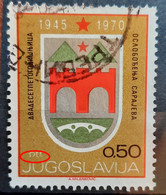 COAT OF ARMS-0.50 D-SARAJEVO-BOSNIA-ERROR-BROKEN P-RARE-YUGOSLAVIA-1970 - Ongetande, Proeven & Plaatfouten