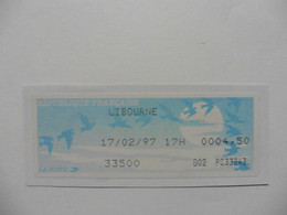 Vignettes D'affranchissement > 1990 Type « Oiseaux De Jubert » Libourne 33 - 1990 « Oiseaux De Jubert »