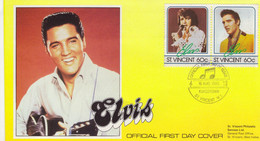 Elvis Presley  -  St.Vincent  Premier Jour 2v  -  FDC - Elvis Presley