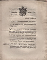 Prefet De La Manche - 15 Mai 1806 - Assemblee Du Canton - 12 Pages - Historical Documents