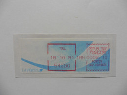 Vignettes D'affranchissement > 1985 Papier « Carrier » Toul - 1985 Papier « Carrier »