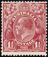 Australia 1931-36 MH Sc #115 1 1/2p George V Red Brown Die II Variety - Nuovi