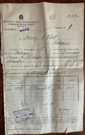 1938 - FERROVIE Dello STATO Lettera Di GIACENZA Spedita Da Noto A Bologna - Italy