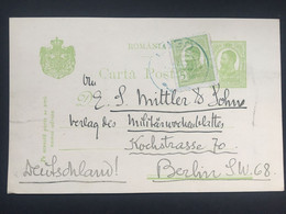 ROMANIA 1910 Carta Postala - Slobozia To Berlin Germany - Interi Postali