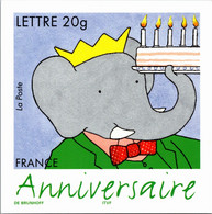 BABAR - Illustrateur De Laurent De Brunhoff / BABAR - Timbre Anniversaire émis Par La Poste En Juin 2006 (15 Cm Sur 15) - Fumetti