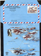 TIMBRES FRANCE REF090521mi, Aérogramme Entier Terres Australes Et Antarctiques, Inauguration De La Piste De Terre Adélie - Airmail