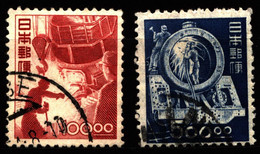 Japan 1949 Mi 462-463 Regular Series. Industry Design (1948-49) - Used Stamps