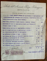 1919 - RICEVUTA NOTA SPESE AVV.PALMEGGIANI  BOLOGNA -  4 Marca Bollo C.5 Aquila - Italy