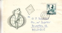 Espéranto - Hongrie - Lettre De 1962 - Oblit Budapestcarte D'europe - Feux  - Congrès - Esperanto