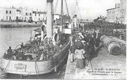 17 - ILE DE Ré - St-MARTIN - N° 41 - Départ De Forçats Pour La Guyane - L'Embarquement - L.C. - Dos Daté 8 Juillet 1911 - Gevangenis