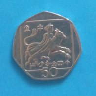 0,50 Pfund Coin, Used From Cyprus, Year 1996 - Cyprus