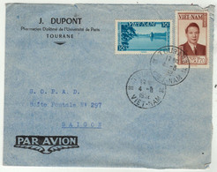 Viêt-Nam // Vietnam //  Lettre Pour Saigon 4/8/1952 - Viêt-Nam