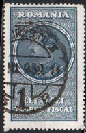 Romania - 3l King Carol I - Fiscale - Usato° - Steuermarken