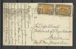 Estland Estonia 1920 Post Card Franked With Michel 12 X As Pair To Germany Berlin French Actress Stacia Napierkowska - Estonie