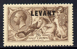 British Levant 1921 LEVANT Opt On KG5 2s6d Brown Seahorse Mounted Mint SG L24 - British Levant