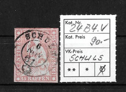 1854-1862 Helvetia (ungezähnt) → Zweikreis Stempel SCHULS    ►SBK-24B4.V◄ - Gebraucht