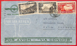 Aa2285 - SENEGAL AOF - POSTAL HISTORY - AIRMAIL COVER To NORWAY 1937 Via CONDOR - Lettres & Documents