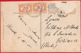 Aa2289 - TUNIS  - POSTAL HISTORY - POSTCARD To ITALY Stamps Removed TAXED 1925 - Lettres & Documents