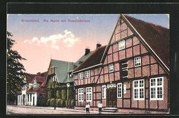 AK Brunsbüttel, Am Markt Mit Gemeindehaus - Brunsbüttel