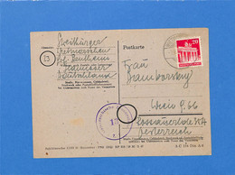 Allemagne Bizone 1949 Postkarte De Wietmarschen à L'Autriche Avec Censure (G1675) - Lettres & Documents