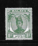 Malaya Trengganu 1952-55 Sultan Ismail Nasiruddin Shah 8c MNH - Trengganu