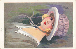 Mario  Caradossi  Femme Chapeau  Illustrateur - Spielkarten