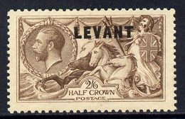 British Levant 1921 LEVANT Opt On KG5 2s6d Brown Seahorse Mounted Mint SG L24 - Levante Britannico