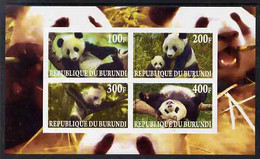 Burundi 2009 Pandas Imperf Sheetlet 4 Values U/m - Ongebruikt