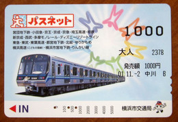 GIAPPONE Ticket Biglietto Treni -  Train  Railway Card 1000 ¥ - Usato - Wereld