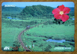 GIAPPONE Ticket Biglietto Treni Fiori -  Train  Railway JR Card 1000 ¥ - Usato - Welt