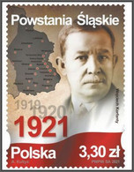 Poland 2021 Silesian Uprisings / Wojciech Korfanty, Polish Flag, History, Silesia / Stamp MNH** New!!! - Silesia