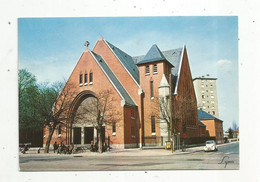 JC , G, Cp, 93 ,DRANCY ,l'église Louise De MARILLAC , écrite ,automobile, CITROEN 2 CV , 2 Scans - Drancy