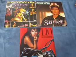 3 DISQUES VINYLES 45 TOURS : STÉPHANIE X2, LIO. - Non Classificati