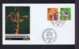 Germany Bona City Fdc Mailed 1971 Jeux Enfance Puppets Children Sp7655 - Puppets