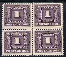 Canada 1906-28 Postage Due 1c Red-violet Block Of 4 Superb U/m SG D2 - Ungebraucht