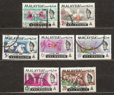 Malaysia [Selangor] 1965 Mi 98-104 Orchids - CTO - Selangor