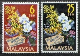 Malaysia 1963 Mi 4-5 World Orchid Conference - MNH - Otros & Sin Clasificación