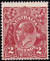 Australia 1926-30 MH Sc #70a 2p George V Red Brown Die I - Nuevos