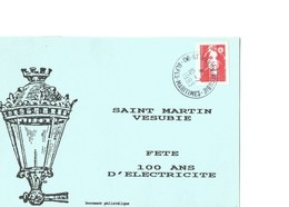 Souvenir Philatélique De La Fête Des 100 Ans De L' électricité à St Martin Vésubie (alpes Maritimes) - Sonstige & Ohne Zuordnung