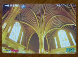 GIAPPONE Ticket Biglietto Treni Edifici Church - Kansai Railway Lagare Card 1.000 ¥ - Usato - Welt