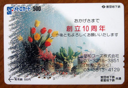 GIAPPONE Ticket Biglietto Treni Metro Bus - Fiori Flower Railway SF Card 500 ¥ - Usato - Welt