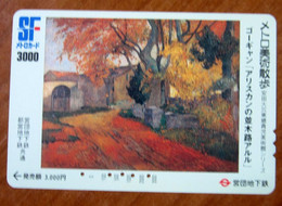 GIAPPONE Ticket Biglietto Treni Metro Bus - Arte Painting  Railway SF Card 3000 ¥ - Usato - Mondo