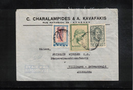 Greece Interesting Airmail Letter To Germany - Briefe U. Dokumente