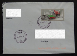 2013 Bulgaria To Canada Cover - Lettres & Documents