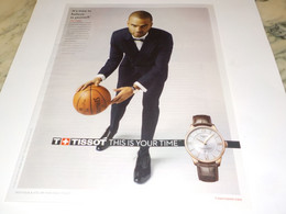 PUBLICITE  MONTRE TISSOT AVEC TONY PARKER 2015 - Zonder Classificatie