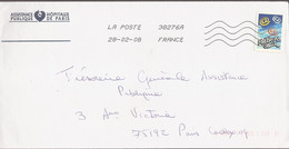 D1386 - Vignette Sur Enveloppe Circulée Comme Timbrée - Arobase, Meilleurs Voeux - Briefe U. Dokumente