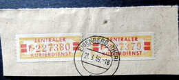 1958 Dienstmarken, Wertstreifen Für Den ZKD, 2 Mal Mi 19 II P ,  Gestempelt EISENBERG - Service