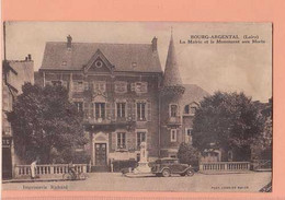 CPA France 42 - Bourg Argental - La Mairie Et Le Monument Aux Morts  - Achat Immédiat - Bourg Argental